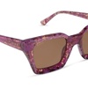 image:imageDIFF Greer  Rectangle  Polarized  Sunglasses for Women UV400 Protection  100 UV400 Protection Hand Cut Acetate Frame 50mm Lens Width Protective Case Included Everyday WearLavender Haze Tortoise  Brown