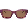 image:imageDIFF Greer  Rectangle  Polarized  Sunglasses for Women UV400 Protection  100 UV400 Protection Hand Cut Acetate Frame 50mm Lens Width Protective Case Included Everyday WearLavender Haze Tortoise  Brown