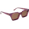 image:imageDIFF Greer  Rectangle  Polarized  Sunglasses for Women UV400 Protection  100 UV400 Protection Hand Cut Acetate Frame 50mm Lens Width Protective Case Included Everyday WearLavender Haze Tortoise  Brown
