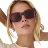 image:imageDIFF Greer  Rectangle  Polarized  Sunglasses for Women UV400 Protection  100 UV400 Protection Hand Cut Acetate Frame 50mm Lens Width Protective Case Included Everyday WearLavender Haze Tortoise  Brown