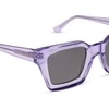 image:imageDIFF Greer  Rectangle  Polarized  Sunglasses for Women UV400 Protection  100 UV400 Protection Hand Cut Acetate Frame 50mm Lens Width Protective Case Included Everyday WearLilac Crystal  Grey  Polarized