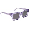image:imageDIFF Greer  Rectangle  Polarized  Sunglasses for Women UV400 Protection  100 UV400 Protection Hand Cut Acetate Frame 50mm Lens Width Protective Case Included Everyday WearLilac Crystal  Grey  Polarized