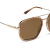 image:imageDIFF Jordan Designer Navigator Sunglasses for Women  100 UVAUVB Protection  100 UV400 Protection Brown Lenses Hand Cut Acetate Frame 57mm Lens Width Protective Case Included Everyday WearTortoise  Brown