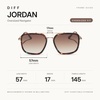 image:imageDIFF Jordan Designer Navigator Sunglasses for Women  100 UVAUVB Protection  100 UV400 Protection Brown Lenses Hand Cut Acetate Frame 57mm Lens Width Protective Case Included Everyday WearConfetti Tortoise