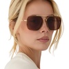 image:imageDIFF Jordan Designer Navigator Sunglasses for Women  100 UVAUVB Protection  100 UV400 Protection Brown Lenses Hand Cut Acetate Frame 57mm Lens Width Protective Case Included Everyday WearTortoise  Brown