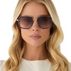 image:imageDIFF Jordan Designer Navigator Sunglasses for Women  100 UVAUVB Protection  100 UV400 Protection Brown Lenses Hand Cut Acetate Frame 57mm Lens Width Protective Case Included Everyday WearConfetti Tortoise