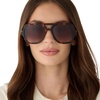 image:imageDIFF Layton Oversized Navigator Sunglasses UV400 Rich Tortoise  Gradient Lenses 100 UV400 Protection Brown Lenses Hand Cut Acetate Frame 57mm Lens Width Everyday Wear