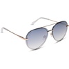 image:imageDIFF Lenox Aviator Sunglasses for Women UV400 Protection Designer Lightweight Gold Stainless Steel Frames  Gradient Lenses 100 UV400 Protection Stainless Steel Frame 62mm Lens Width ScratchResistant Lenses Everyday WearChampagne Gold  Slate Gradient Flash