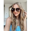 image:imageDIFF Lenox Aviator Sunglasses for Women UV400 Protection Designer Lightweight Gold Stainless Steel Frames  Gradient Lenses 100 UV400 Protection Stainless Steel Frame 62mm Lens Width ScratchResistant Lenses Everyday WearGold Sea Tortoise Tips  Brown Gradient