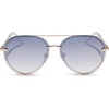image:imageDIFF Lenox Aviator Sunglasses for Women UV400 Protection Designer Lightweight Gold Stainless Steel Frames  Gradient Lenses 100 UV400 Protection Stainless Steel Frame 62mm Lens Width ScratchResistant Lenses Everyday WearChampagne Gold  Slate Gradient Flash