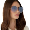 image:imageDIFF Lenox Aviator Sunglasses for Women UV400 Protection Designer Lightweight Gold Stainless Steel Frames  Gradient Lenses 100 UV400 Protection Stainless Steel Frame 62mm Lens Width ScratchResistant Lenses Everyday WearChampagne Gold  Slate Gradient Flash