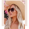 image:imageDIFF Lenox Aviator Sunglasses for Women UV400 Protection Designer Lightweight Gold Stainless Steel Frames  Gradient Lenses 100 UV400 Protection Stainless Steel Frame 62mm Lens Width ScratchResistant Lenses Everyday WearGold Sea Tortoise Tips  Brown Gradient