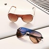 image:imageDIFF Lonnie Oversized Shield Sunglasses for Women  Polarized Lenses 100 UV400 Protection Hand Cut Acetate Frame ScratchResistant Lenses Protective Case IncludedGold  Brown Gradient  Polarized