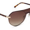 image:imageDIFF Lonnie Oversized Shield Sunglasses for Women  Polarized Lenses 100 UV400 Protection Hand Cut Acetate Frame ScratchResistant Lenses Protective Case IncludedGold  Brown Gradient  Polarized