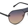 image:imageDIFF Lonnie Oversized Shield Sunglasses for Women  Polarized Lenses 100 UV400 Protection Hand Cut Acetate Frame ScratchResistant Lenses Protective Case IncludedBlack  Twilight Gradient  Polarized