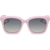image:imageDIFF Meredith  Designer Square Sunglasses for Women  UV400 Polarized Protection  Polarized Lenses 100 UV400 Protection Hand Cut Acetate Frame 54mm Lens Width Everyday WearPowder Pink  Grey Gradient