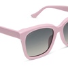 image:imageDIFF Meredith  Designer Square Sunglasses for Women  UV400 Polarized Protection  Polarized Lenses 100 UV400 Protection Hand Cut Acetate Frame 54mm Lens Width Everyday WearPowder Pink  Grey Gradient