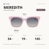 image:imageDIFF Meredith  Designer Square Sunglasses for Women  UV400 Polarized Protection  Polarized Lenses 100 UV400 Protection Hand Cut Acetate Frame 54mm Lens Width Everyday WearPowder Pink  Grey Gradient