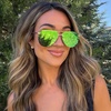 image:imageDIFF Tahoe  Designer Aviator Sunglasses for Women  UV400 Protection  Polarized Lenses 100 UV400 Protection Hand Cut Acetate Frame 65mm Lens Width Protective Case Included Everyday WearBrushed Gold  Dew Drop Mirror