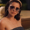 image:imageDIFF Trista Designer Oversized Sunglasses for Women UV400 Protection Gold