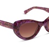 image:imageDIFF Zaria Designer Cat Eye Sunglasses for Women  UV400 Protection  Gradient Lenses 100 UV400 Protection Brown Lenses Hand Cut Acetate Frame 53mm Lens Width Protective Case IncludedLavender Haze Tortoise  Brown Gradient