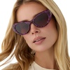 image:imageDIFF Zaria Designer Cat Eye Sunglasses for Women  UV400 Protection  Gradient Lenses 100 UV400 Protection Brown Lenses Hand Cut Acetate Frame 53mm Lens Width Protective Case IncludedLavender Haze Tortoise  Brown Gradient