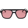 image:imageDIFF x Beach Riot The Coast Oversized Aviator Sunglasses for Women  100 UV400 Protection Hand Cut Acetate Frame 53mm Lens Width ScratchResistant Lenses Protective Case IncludedBlack  Red Tint