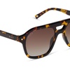 image:imageDIFF x Beach Riot The Coast Oversized Aviator Sunglasses for Women  100 UV400 Protection Hand Cut Acetate Frame 53mm Lens Width ScratchResistant Lenses Protective Case IncludedTortoise  Brown Gradient