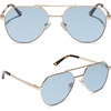 image:imageDIFF Beach Riot The Reserve Oversized Aviator Sunglasses for Women  100 UV400 Protection Stainless Steel Frame 58mm Lens Width ScratchResistant Lenses Protective Case IncludedGold  Blue Tint