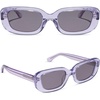 image:imageDIFF Daphne II Rectangle Sunglasses  100 UV400 Protection Grey Lenses Hand Cut Acetate Frame 51mm Lens Width ScratchResistant Lenses Everyday WearLilac Crystal  Grey