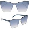 image:imageDIFF Goldie Designer Frameless Cat Eye Sunglasses for Women UV400Slate Gradient Flash