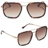image:imageDIFF Jordan Designer Navigator Sunglasses for Women  100 UVAUVB Protection  100 UV400 Protection Brown Lenses Hand Cut Acetate Frame 57mm Lens Width Protective Case Included Everyday WearConfetti Tortoise