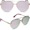 image:imageDIFF Lenox Aviator Sunglasses for Women UV400 Protection Designer Lightweight Gold Stainless Steel Frames  Gradient Lenses 100 UV400 Protection Stainless Steel Frame 62mm Lens Width ScratchResistant Lenses Everyday WearGold  Cherry Blossom Mirror