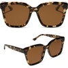 image:imageDIFF Meredith  Designer Square Sunglasses for Women  UV400 Polarized Protection  Polarized Lenses 100 UV400 Protection Hand Cut Acetate Frame 54mm Lens Width Everyday WearEspresso Tortoise  Brown