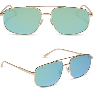 image:imageDIFF Charley Aviator SunglassesGold  Dew Drop Mirror