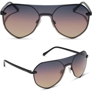 image:imageDIFF Lonnie Oversized Shield Sunglasses for Women  Polarized Lenses 100 UV400 Protection Hand Cut Acetate Frame ScratchResistant Lenses Protective Case IncludedBlack  Twilight Gradient  Polarized