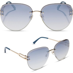 image:imageDIFF Trista Designer Oversized Sunglasses for Women UV400 Protection Gold