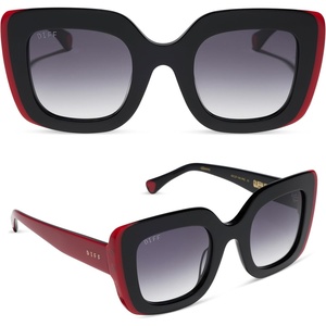 image:imageDIFF  Alice in Wonderland Queen of Hearts Square Sunglasses Black
