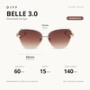 image:imageDIFF x Disney Princess Belle 30 Cat Eye Sunglasses for Women Gold