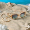image:imageDIFF x Disney Princess Moana Square Sunglasses for Women Beige Tortoise