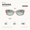 image:imageDIFF x Disney Princess Moana Square Sunglasses for Women Beige Tortoise