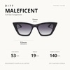 image:imageDIFF x Disney Villains Maleficent Cat Eye Sunglasses Black Steak Crystal