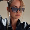 image:imageDIFF x Disney Villains Maleficent Cat Eye Sunglasses Black Steak Crystal