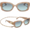 image:imageDIFF x Disney Princess Moana Square Sunglasses for Women Beige Tortoise